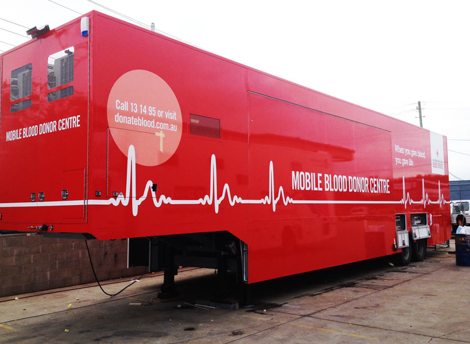 Mobile Blood Donor Center Trailer Wrap